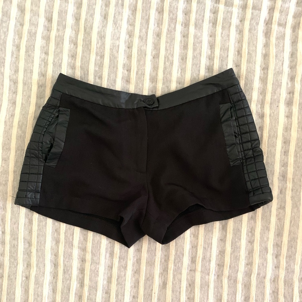 Leather shorts